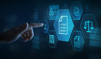 Compliance rules and law regulation policy concept on virtual screen, compliance concept.